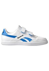 Buty do chodzenia dla dzieci Reebok Royal Effect. Kolor: biały. Materiał: materiał, syntetyk, tkanina. Szerokość cholewki: normalna. Model: Reebok Royal. Sport: turystyka piesza
