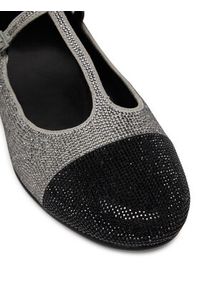 Tory Burch Baleriny Cap-Toe T-Strap Pave Heeled 159830 Srebrny. Kolor: srebrny. Materiał: syntetyk #3