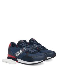 Replay - REPLAY Sneakersy GMS1D .000.C0057T Granatowy. Kolor: niebieski. Materiał: materiał #5