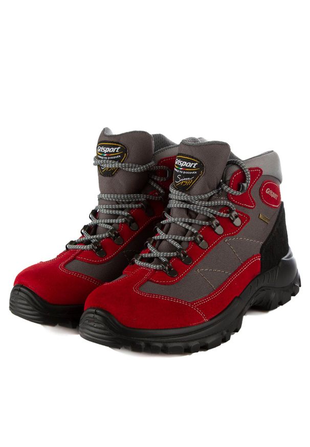 Buty trekkingowe damskie Grisport Rosso Scamosciato. Kolor: zielony, wielokolorowy, czerwony