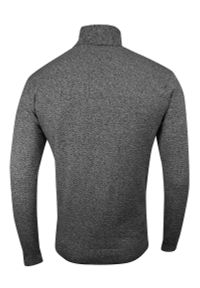 Golf Popielaty, Melanżowy, Elegancki, Klasyczny, Męski -Brave Soul- 100% BAWEŁNA. Typ kołnierza: golf. Kolor: szary. Materiał: bawełna. Wzór: melanż. Sezon: zima, jesień. Styl: klasyczny, elegancki #3