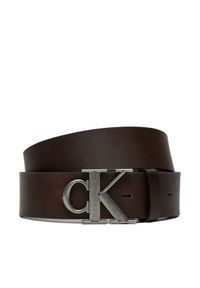 Calvin Klein Jeans Pasek Męski Round Mono Plaque Lthr Belt 40Mm K50K512067 Brązowy. Kolor: brązowy. Materiał: skóra #1