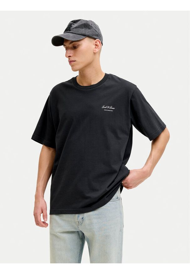 Jack & Jones T-Shirt Earchive 12297647 Czarny Regular Fit. Kolor: czarny. Materiał: bawełna