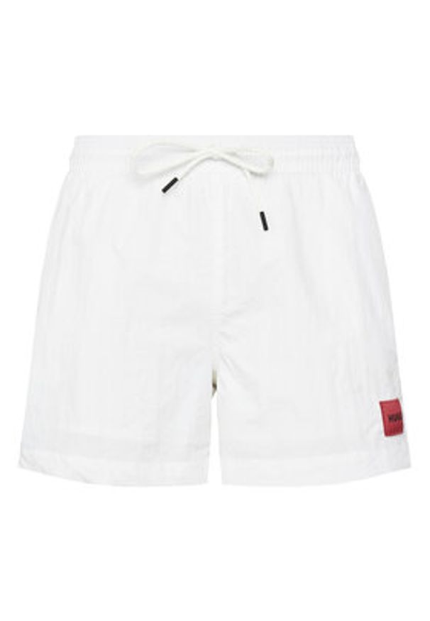 Hugo - HUGO Szorty sportowe Dominica 50493450 Biały Regular Fit. Kolor: biały. Materiał: syntetyk. Styl: sportowy