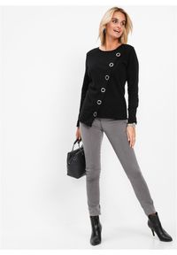 bonprix - Sweter z ćwiekami. Kolor: czarny #2