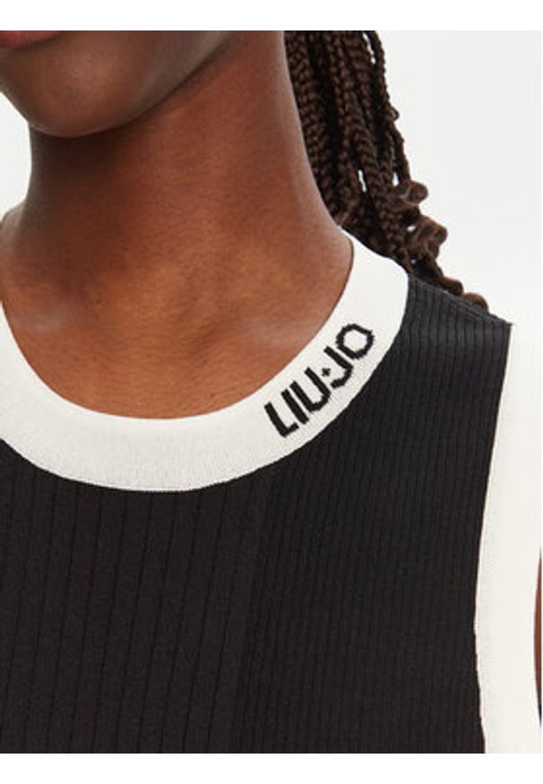 Liu Jo Sport Top TA5092 MS022 Czarny Regular Fit. Kolor: czarny. Materiał: syntetyk. Styl: sportowy