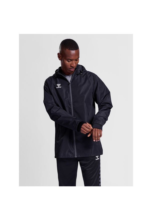 Kurtka wodoodporna Hummel Authentic. Kolor: czarny. Materiał: puch. Styl: elegancki