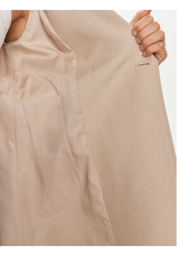 Morgan Płaszcz przejściowy 241-GELOMA Beżowy Regular Fit. Kolor: beżowy. Materiał: bawełna, syntetyk