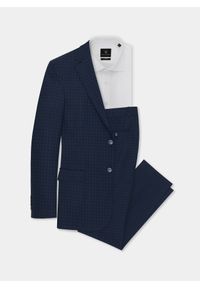 Pako Lorente - Granatowe spodnie garniturowe P21WF-6G-073-G-S. Kolor: niebieski. Materiał: poliester, wiskoza, elastan #9