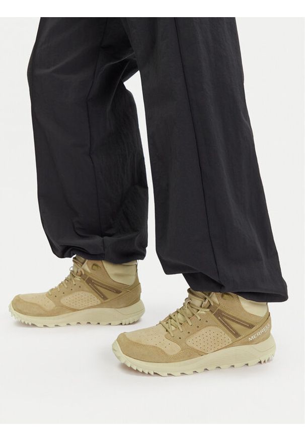 Merrell Trapery Wildwood Mid Ltr Wp J038298 Beżowy. Kolor: beżowy. Materiał: skóra, zamsz