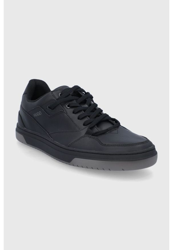 Hugo Buty kolor czarny. Zapięcie: sznurówki. Kolor: czarny. Materiał: guma