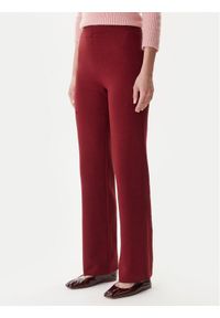 Vero Moda Spodnie dzianinowe Gold Art 10332174 Bordowy Loose Fit. Kolor: czerwony. Materiał: syntetyk