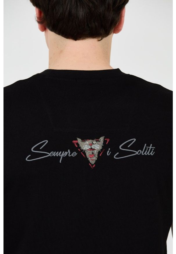 Aeronautica Militare - AERONAUTICA MILITARE Czarny t-shirt Short Sleeve. Kolor: czarny