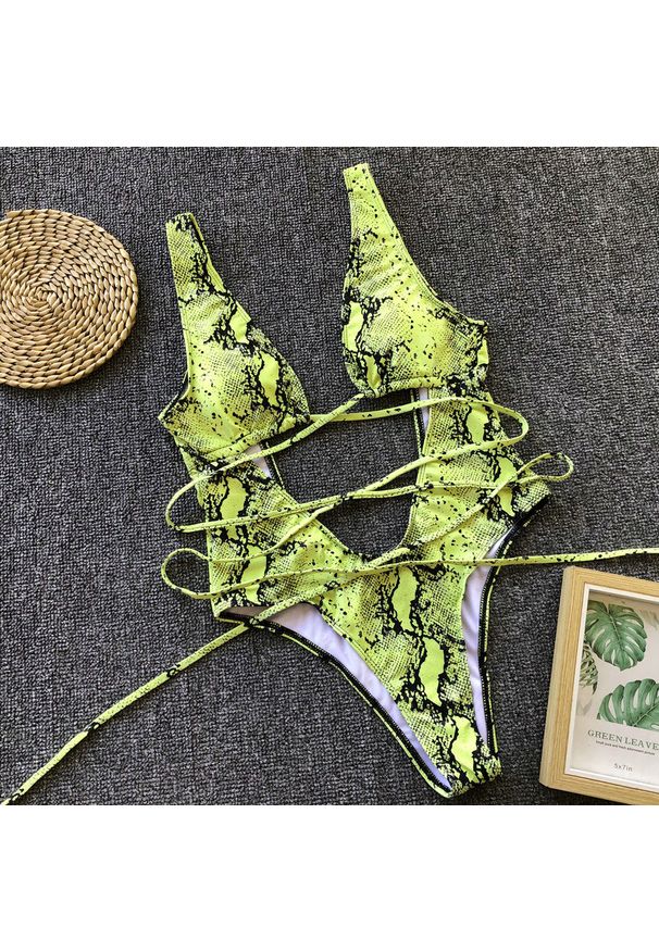 Intica - Jednoczęściowy strój kąpielowy z wycięciami na plażę i basen Rhonda. Materiał: materiał