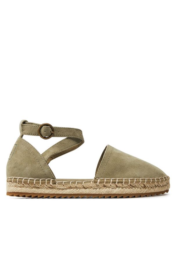 Marc O'Polo Espadryle 40315613802305 Khaki. Kolor: brązowy. Materiał: skóra, zamsz