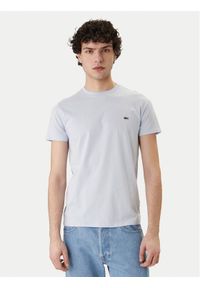 Lacoste T-Shirt TH6709 Błękitny Regular Fit. Kolor: niebieski. Materiał: bawełna #1