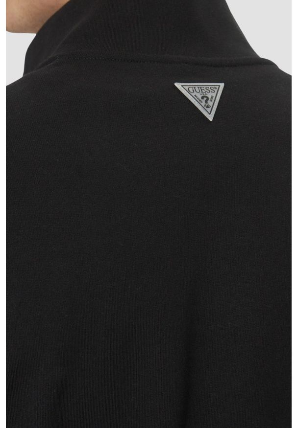 Guess - GUESS Czarna bluza męska Emis. Kolor: czarny. Materiał: materiał, bawełna. Styl: elegancki