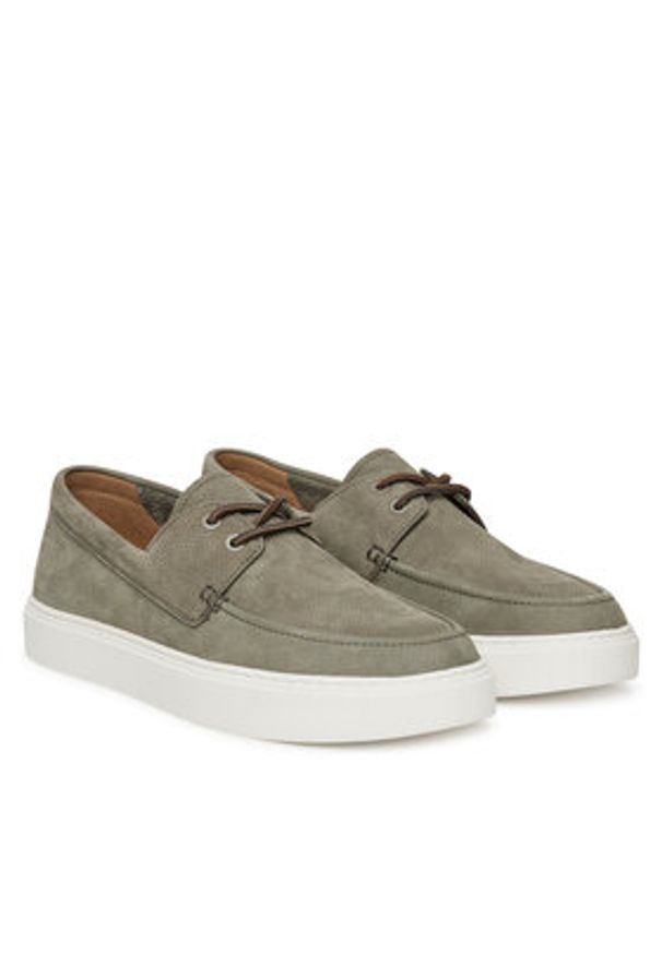 Calvin Klein Półbuty Hybrid Lace Up Boat Nu HM0HM01892 Szary. Kolor: szary. Materiał: zamsz, skóra
