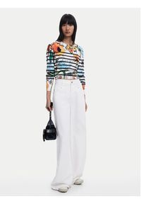 Desigual Sweter 25SWJF21 Kolorowy Regular Fit. Materiał: syntetyk. Wzór: kolorowy