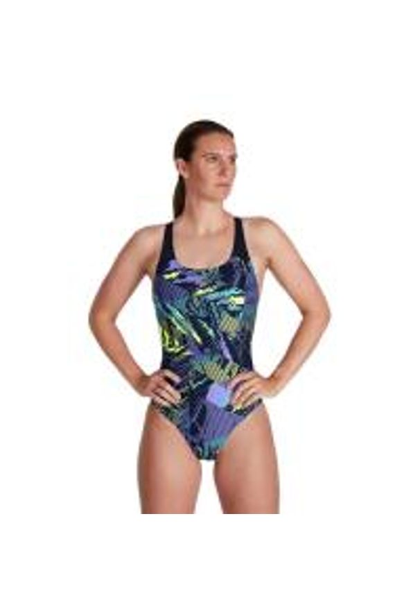 Strój Kąpielowy Speedo Powerback – Granatowo-żółty – Rozmiar 28. Kolor: czarny