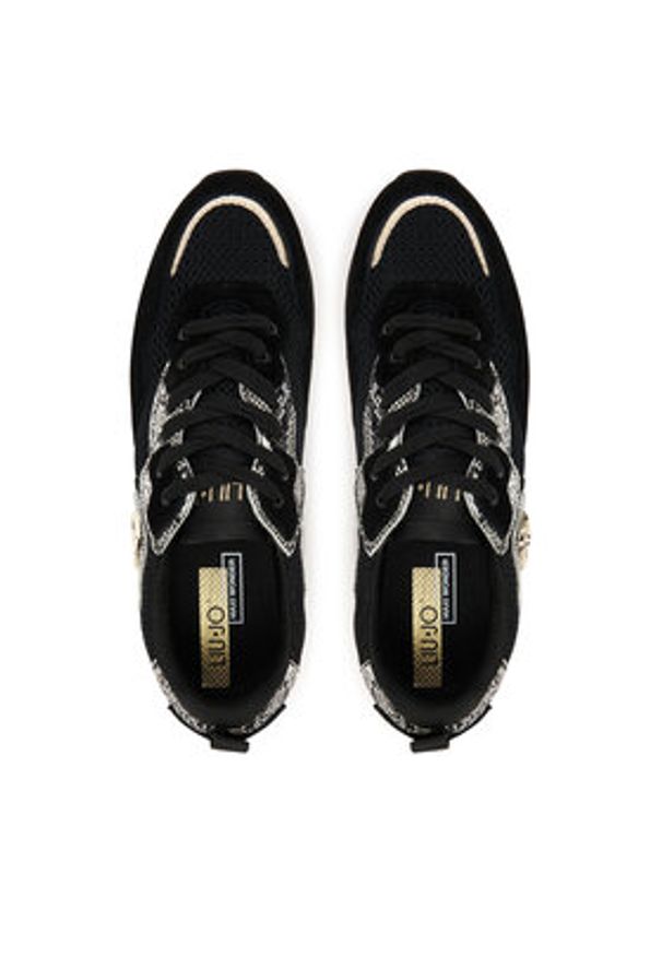 Liu Jo Sneakersy Maxi Wonder 01 BF5009 PX684 Czarny. Kolor: czarny. Materiał: skóra, zamsz