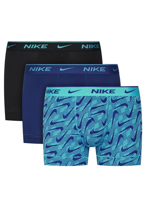 Nike Komplet 3 par bokserek 000PKE1008 Kolorowy. Materiał: bawełna. Wzór: kolorowy