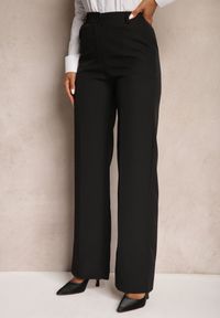 Renee - Czarne Garniturowe Spodnie High Waist z Kieszeniami Blathe. Stan: podwyższony. Kolor: czarny #5