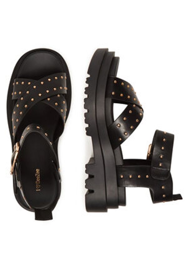 DeeZee Sandały HY1708-01 Czarny. Kolor: czarny. Materiał: syntetyk