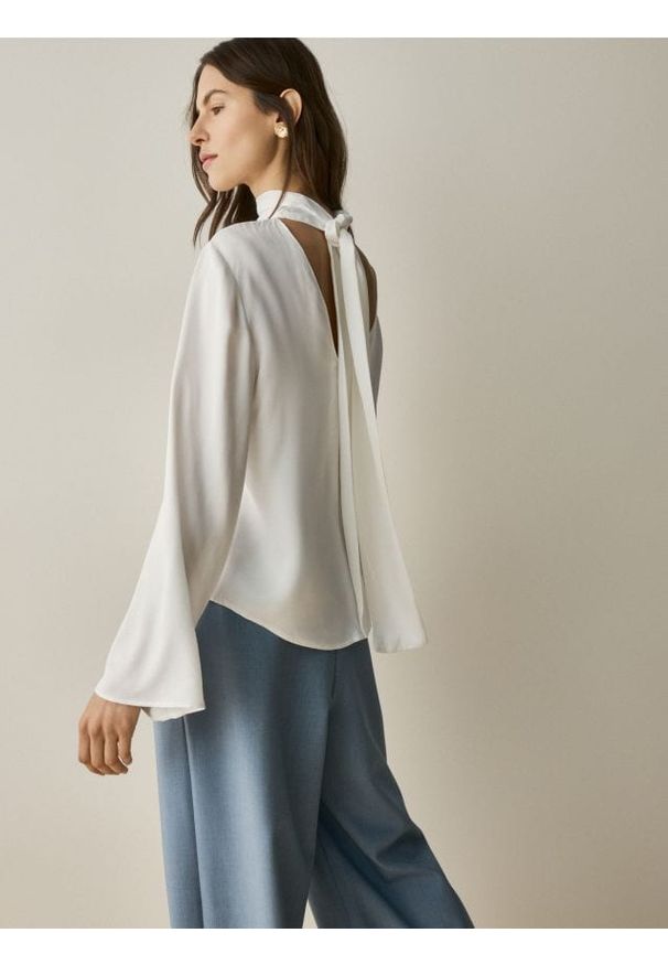 Reserved - Bluzka z wiskozy - złamana biel. Materiał: wiskoza