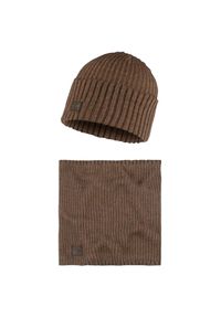 Czapka dla dorosłych Buff Gift Pack Set Beanie and Neckwarmer. Kolor: brązowy. Materiał: poliester, akryl. Sezon: zima. Styl: sportowy #1