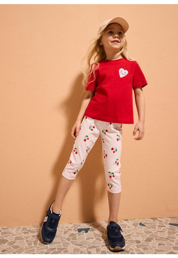 bonprix - T-shirt z czystej bawełny organicznej (3 szt.). Okazja: na co dzień. Kolor: różowy. Materiał: bawełna. Długość rękawa: krótki rękaw. Długość: krótkie. Wzór: nadruk, kolorowy. Styl: casual