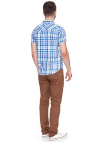 Wrangler - KOSZULA MĘSKA KRÓTKI RĘKAW WRANGLER SS WESTERN SHIRT TURKISH SEA W5A246D86 112130000. Długość rękawa: krótki rękaw. Długość: krótkie. Wzór: kratka #4