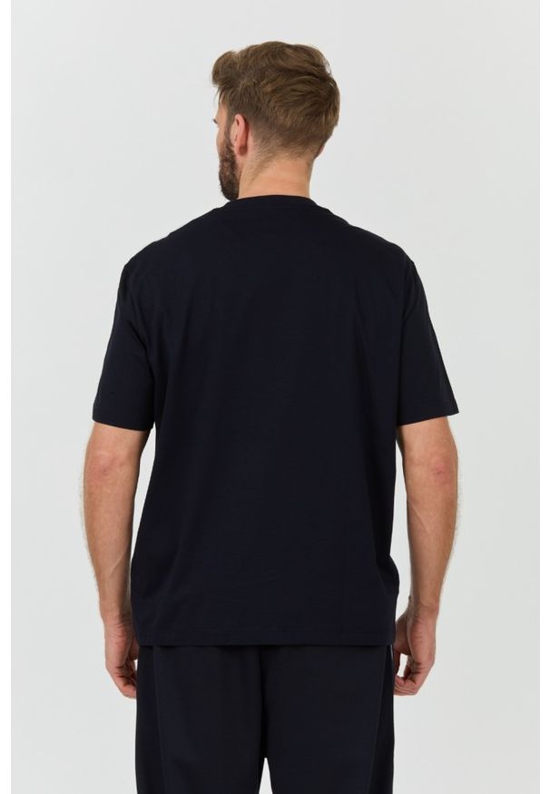 Armani Exchange - ARMANI EXCHANGE Granatowy męski t-shirt, Rozmiar L. Kolor: niebieski