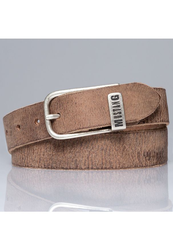 Mustang - MUSTANG PASEK SKÓRZANY MUS-M5002 0611 35mm Ledergürtel (RO2831). Materiał: skóra. Wzór: paski. Styl: klasyczny