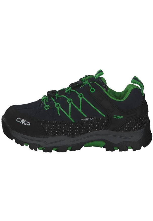 Dziecięce Niskie buty trekkingowe CMP Rigel Waterproof. Kolor: wielokolorowy, niebieski, zielony. Sport: turystyka piesza