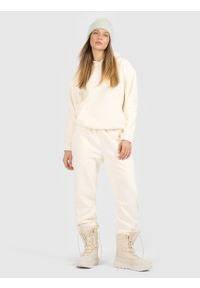 4f - 4F Polar loose z kapturem damski - biały L. Typ kołnierza: kaptur. Kolor: biały. Materiał: polar. Sport: snowboard #2