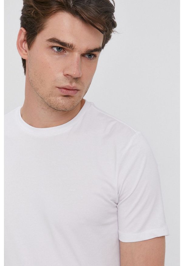 Liu Jo - T-shirt. Kolor: biały. Materiał: dzianina. Wzór: gładki