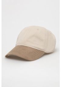 Abercrombie & Fitch czapka z daszkiem kolor beżowy gładka. Kolor: beżowy. Wzór: gładki #1