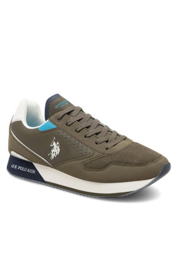 U.S. Polo Assn. Sneakersy NOBIL003G Khaki. Kolor: brązowy. Materiał: syntetyk