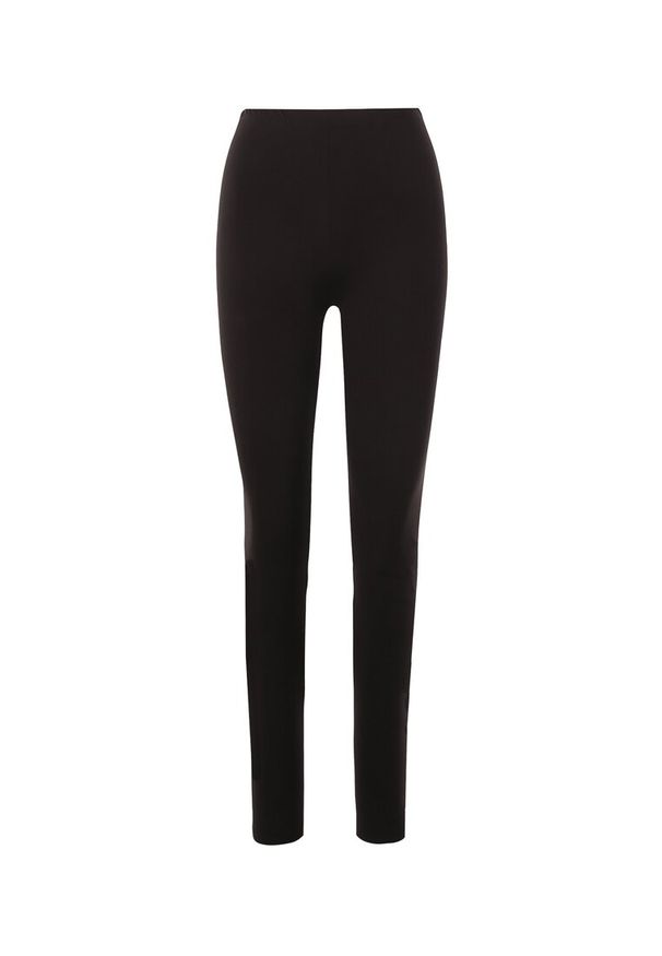 Born2be - Czarne Legginsy Arthysios. Okazja: na co dzień. Kolor: czarny. Materiał: dzianina. Wzór: gładki. Styl: casual, klasyczny, sportowy