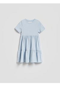 Reserved - Bawełniana sukienka - jasnoniebieski. Kolor: niebieski. Materiał: bawełna #1