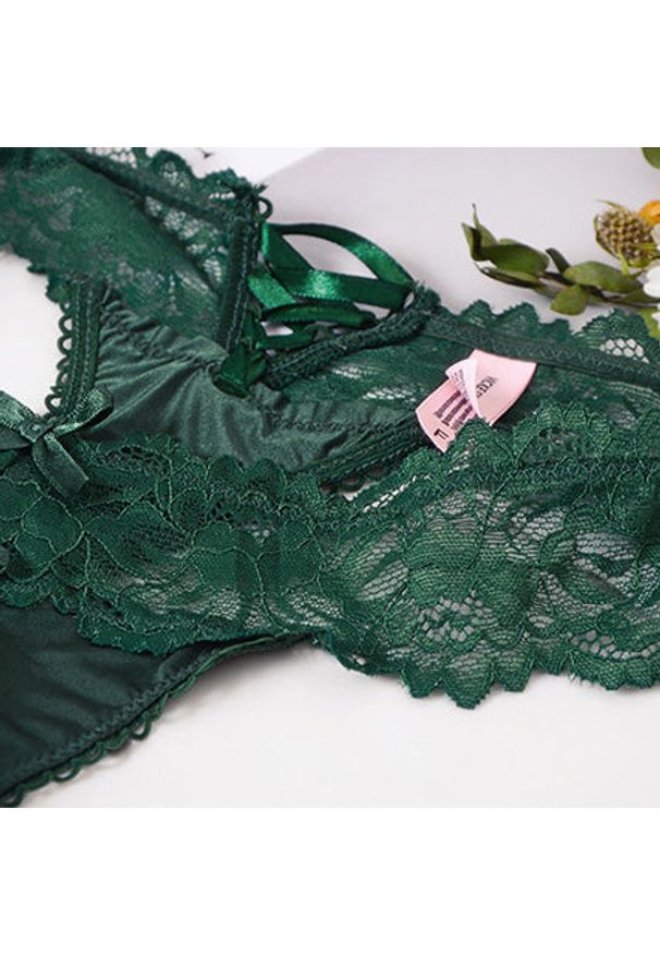 Intica - Stringi z koronkową gumką na co dzień Roswitha. Kolor: różowy. Materiał: koronka. Wzór: koronka