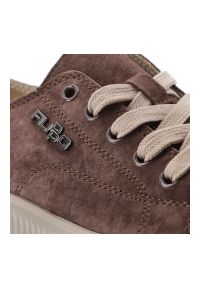 Sneakersy damskie Filippo,na grubej ryflowanej podeszwie z zamszową cholewką i kontrastowymi sznurówkami, brązowe, DP6122/26. Okazja: na co dzień. Zapięcie: sznurówki. Kolor: brązowy. Materiał: zamsz. Szerokość cholewki: normalna. Sport: turystyka piesza #4