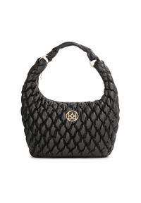 Kazar - Duża torebka na ramię w pikowany wzór. Kolor: czarny. Materiał: skórzane. Rozmiar: duże. Styl: casual. Rodzaj torebki: na ramię #1