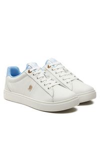 TOMMY HILFIGER - Tommy Hilfiger Sneakersy Elevated Essent Sneaker Monogram FW0FW07999 Écru. Materiał: skóra #4