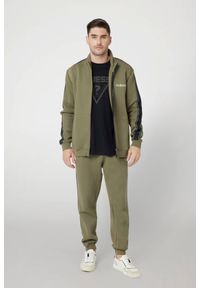 Guess - GUESS Zielona męska bluza Mickey, Rozmiar XXL. Kolor: zielony. Materiał: poliester, bawełna, materiał. Styl: sportowy #4