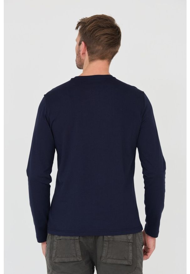 Aeronautica Militare - AERONAUTICA MILITARE Granatowy męski bawełniany longsleeve F-84G Thunderjet, Rozmiar XXL. Kolor: niebieski. Materiał: bawełna. Długość rękawa: długi rękaw