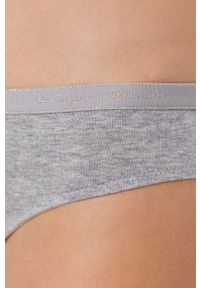 Emporio Armani Underwear Figi kolor szary. Kolor: szary. Materiał: materiał, dzianina. Wzór: gładki