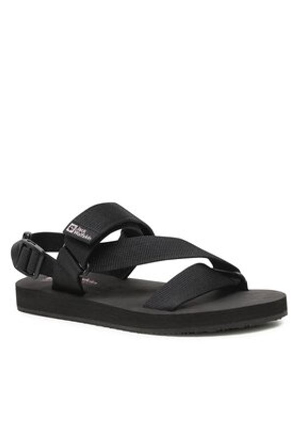Jack Wolfskin Sandały Urban Entdeckung Belt Sandal W 4056801 Czarny. Kolor: czarny. Materiał: materiał