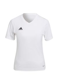 Koszulka piłkarska damska Adidas Entrada 22 Jersey. Kolor: biały. Materiał: poliester. Sport: piłka nożna